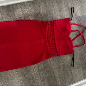 bebe Red Strappy Dress